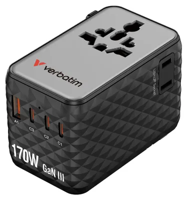 Productafbeelding van Verbatim 30190 Verbatim Charge'n'Travel Adapter 170W black