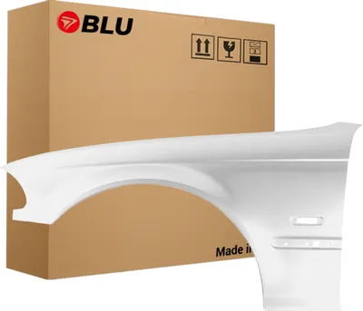 Produktbild von BLU Kotflügel Passend für BMW 3 E46 300 Links Weiss AlpinWeiss | 1998-2001 | Vorderseite Vorne | Lackiert | Einbaufertig