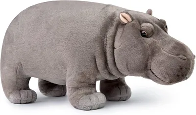 Image de Peluche hippopotame, 38 cm, idéal comme jouet doux, coussin ou oreiller pour les enfants