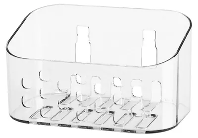 Productafbeelding van Doucheplankje, klein, transparant, zelfklevend, zonder boren, 16x10x9 cm, PET