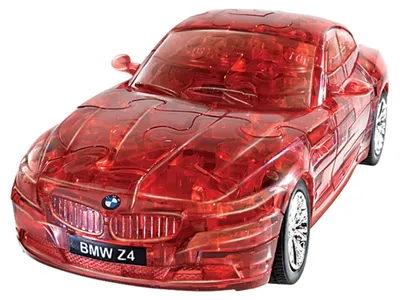 3D-Puzzle BMW Z4, transparent rot, 60 Teile, 6 x 13 cm