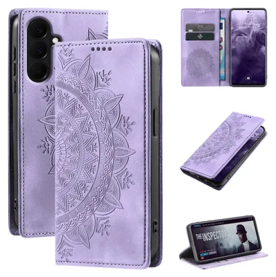 Produktbild von Mandala Handyhülle für Samsung Galaxy A27 5G RFID Schutz Klapphülle Case Cover Design Schutzhülle Farbe: Violett