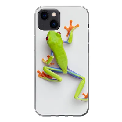 Produktbild von MuchoWow® Handyhülle Schutzhülle Hülle für iPhone 13 mini Frosch - Tiere - Grün Silikon Softcase Handy Hülle - Softcase