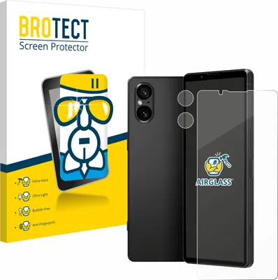 Produktbild von BROTECT Schutzglas für Sony Xperia 5 V (Display+Kamera) Schutzfolie Panzer Folie Glas Display Schutz klar