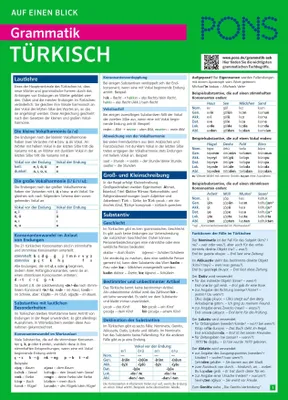 Produktbild von PONS Grammatik auf einen Blick Türkisch: Alle wichtigen grammatischen Themen auf einen Blick (PONS auf einen Blick)