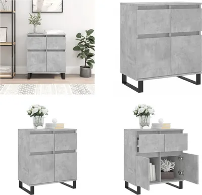 Produktbild von vidaXL Sideboard Betongrau 60x35x70 cm Holzwerkstoff - Sideboard - Sideboards - Kommode - Buffet