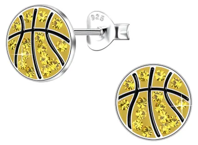 Produktbild von Ohrringe Kinder Silber 925: Ohrstecker Basketball