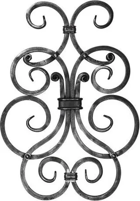 Immagine prodotto di LogistSystem - Ferri battuti Ornamento in ferro battuto 500x384mm - ad es. come elemento per inferriate - ringhiere - recinzioni - cancelli - rosoni - grate 13.323