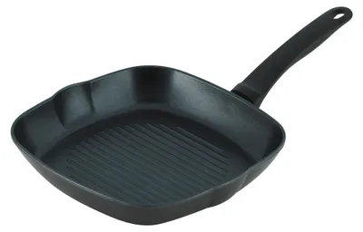Alu-Grillpfanne 26 cm, Antihaftbeschichtung, Induktion, schwarz