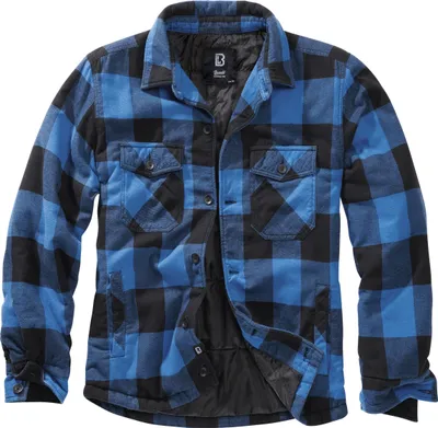 Image de Brandit - Veste en flanelle noire / royale - L