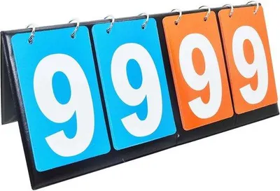 Obrázok produktu pre Tabuľa na zaznamenávanie skóre – 1 ks – dvojfarebná – 36 x 16 cm