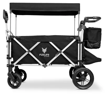 Zdjęcie produktu dla FUXLIFE by FUXTEC Wózek FX-CTL950 Czarny - Skladany wózek dzieciecy Premium z daszkiem przeciwslonecznym - 5-punktowe szelki - z torba chlodzaca Schwarz