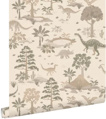 Produktbild von ESTAhome Tapete Dinosaurier Hellbeige 50 x 900 cm