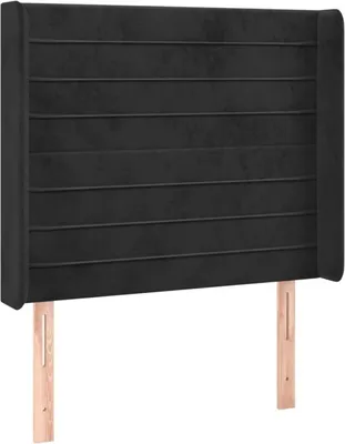 Immagine prodotto di vidaXL Testiera con orecchie nera 83x16x118/128 cm in velluto