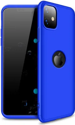 Produktbild von Hülle für iPhone 11 360 Grad Schutz mit Displayglas Schutzglas Bumper Cover iPhone 11 Farbe: Blau