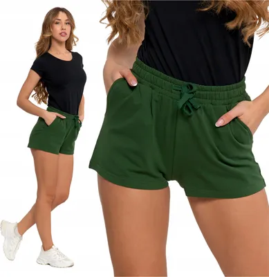 Produktbild von Damen Sweatshorts Kurze Shorts in der Taille gebunden Glatt MORAJ S