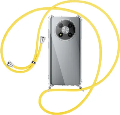 Produktbild von Handykette Backcover-Schutzhülle mit Band (Metall silberfarben) für ZTE Blade A73 5G (6.52'') - gelb