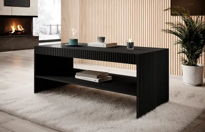 Produktbild von Couchtisch Sofatisch PAFOS 120 schwarz Wohnzimmer Kaffeetisch