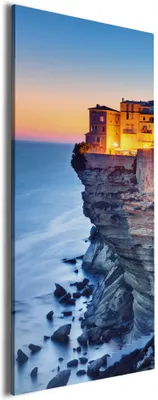 Produktbild von Wallario Premium Leinwandbild Haus an der Klippe in Größe 60 x 150 cm