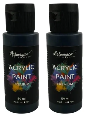 Obrázek produktu pro Artmagico Akrylová barva Premium 59 ml, Black, 2 ks