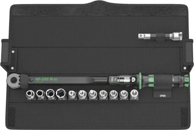 Produktbild von Wera 05075680001, Klick-Drehmomentschlüssel, Mechanisch, 1/2", 40 - 200 Nm, 3%, Stahl