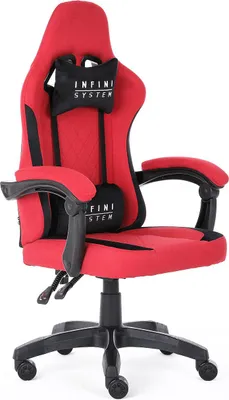 Zdjęcie produktu dla Fotel gamingowy Infini System Red,