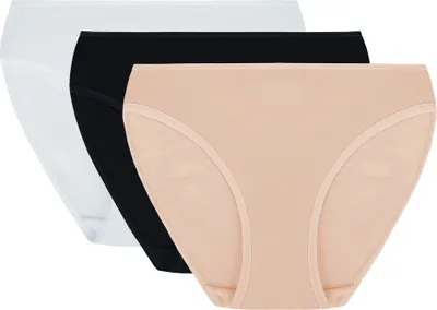 Zdjęcie produktu dla Vivisence 4002 3-pack biały/czarny/beżowy s majtki figi
