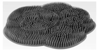 Produktbild von Rutschfeste Fußschrubbermatte aus Silikon mit Saugnäpfen zur Hornhautentfernung und Rückenmassage