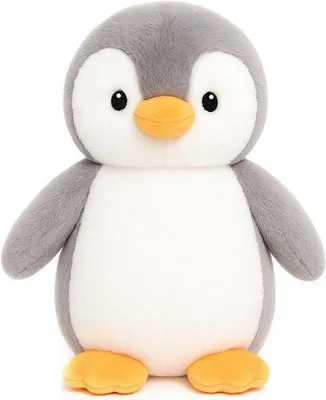Productafbeelding van Zachte Grijze en Witte Pinguïn Knuffel van 30,5 cm - Ideaal voor Kinderen