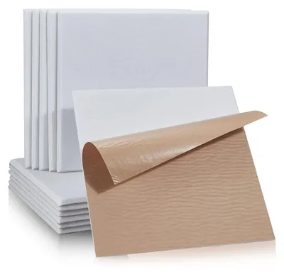 Produktbild von Selbstklebende, quadratische Akustikpaneele, 12er-Pack | Hochdichtes, schallabsorbierendes Material für Wände, Decken, Holz und Türen – Akustikpaneele, Schallschutzplatten, Akustikmatten, 30 x 30 x 0,9 cm, weiß