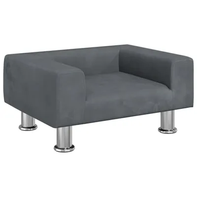 Zdjęcie produktu dla vidaXL Legowisko dla psa ciemnoszare 50x40x26,5 cm Velvet