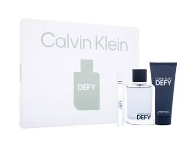 Zdjęcie produktu dla Calvin Klein Defy Zestaw Woda toaletowa 100ml + Żel pod prysznic 100ml + Woda toaletowa 10ml
