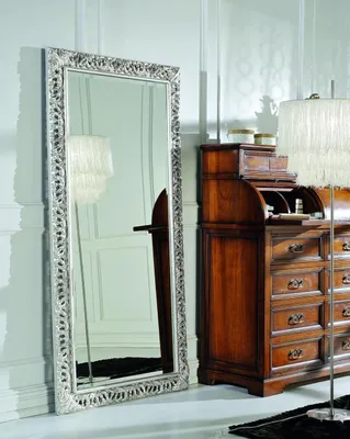 Produktbild von Wandspiegel Dekoration Möbel Wohnen Deko Barock Rokoko Deko Spiegel Stand Silber