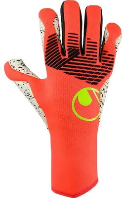 Produktbild von Uhlsport Fm Supergrip+ Hn Torwarthandschuhe - Neonrot / Weiß / Neongelb  | Größe: 8
