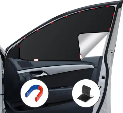 Image de Protection solaire magnétique pour voiture, lot de 2, protection UV, pour pare-brise