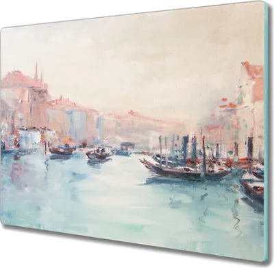 Produktbild von Coloray Hackbrett Herdabdeckplatte 60x52 cm Küchenbrett Kochplattenabdeckung Schneidebrett – Venedig Italien