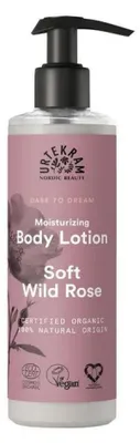 Produktbild von Urtekram Soft Wild Rose, Lotion, Unisex, Feuchtigkeitsspendend, Feuchtigkeitsspendend, Jeder Hauttyp, 245 ml, Sheabutter