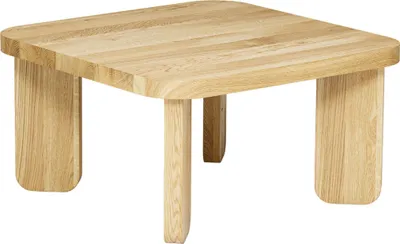 Obrázok produktu pre Konzolový stolík, masívne dubové drevo, štvorcový tvar, prírodná farba, rozmer 70 x 70 x 37 cm