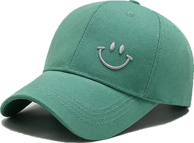 Produktbild von Baseball Cap Damen Herren Baumwolle Smiley, Baseball-Mütze Uni Verstellbar Basecap Sonnenschutz Baseballkappen Sport Cap Sonnenhut für Sport Reisen Draußen