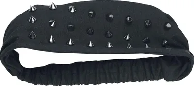 Produktbild von Black Premium by EMP Damen schwarzes Stirnband mit Nieten Standard