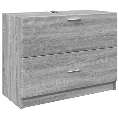 Produktbild von Waschbeckenunterschrank Grau Sonoma 78x37x59 cm Holzwerkstoff
