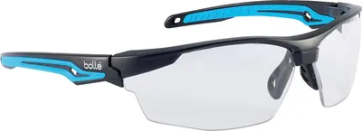 Image de Bolle Lunettes de sécurité Tyron - Lunettes d'atelier avec protection oculaire selon EN166 et oculaire fumé, noir/bleu