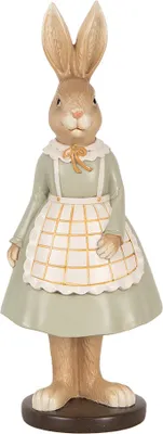 Zdjęcie produktu dla Clayre & Eef figurka dekoracyjna królik 9x7x22 cm brązowy plastik