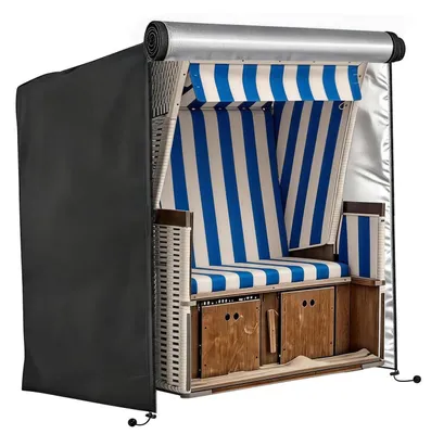 Image de Housse de protection pour transat de plage, résistante aux intempéries, pour 2 personnes, dimensions 135x105x175/140 cm, tissu Oxford 420D enduit de PU