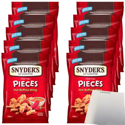 Produktbild von Snyder’s Pretzel Buffalo Wing VPE (10x110g Packung) + usy Block