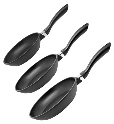 Image de Set de 3 poêles 20 cm 24 cm et 28 cm sans Elo Alucast