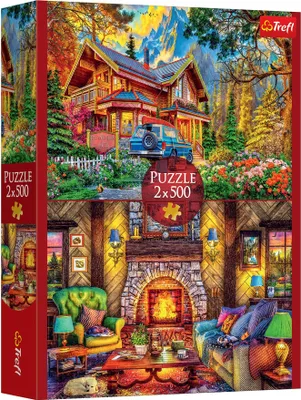 Produktbild von TREFL Puzzle Bergabenteuer 2x500 dlks