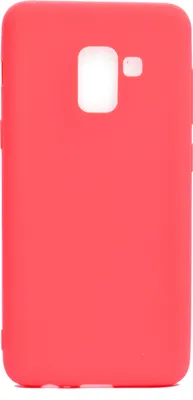 Produktbild von für Samsung A8 2018 Schöne Candy Color Matte TPU Anti-Scratch rutschfeste Schutzhülle Zurück Fallrot
