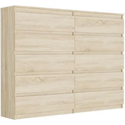 Produktbild von Framire Kommode breit und hoch 160 x 40 x 120 cm, Modell MODERN R160S10, Sonoma Eiche