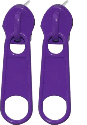 Produktbild von Lustige Reißverschluss Ohrringe Paar verschiedene Farben Ohrstecker Lila